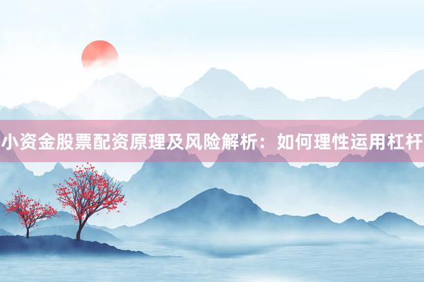 小资金股票配资原理及风险解析：如何理性运用杠杆
